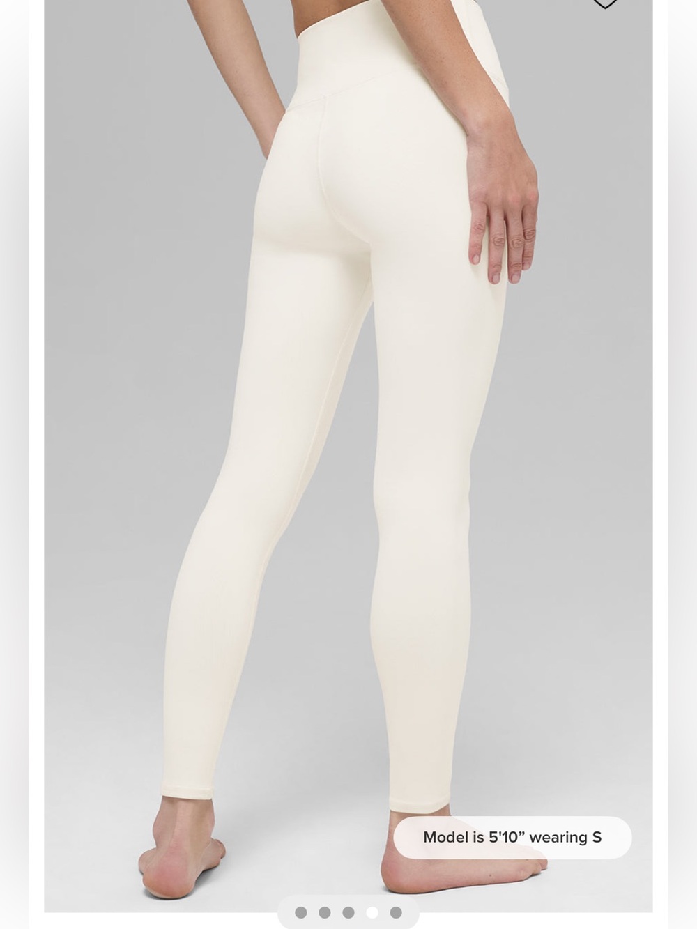 Alo High-Waist Airbrush Legging - Ivory 28”